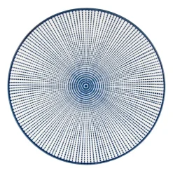 Xenos Borden-Ontbijtbord blue print - stripes - ⌀21 cm
