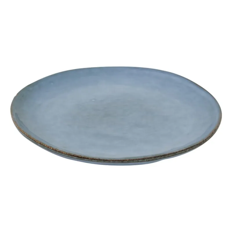 Xenos Borden-Ontbijtbord Toscane - lichtblauw - ø20.5 cm