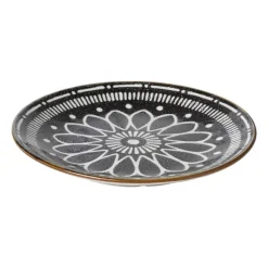 Xenos Borden-Ontbijtbord Yara - zwart - ⌀21.2 cm