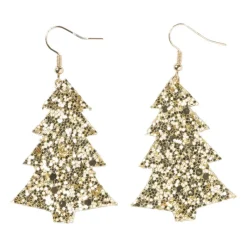 Xenos Kerstcadeaus-Oorbellen xmas tree - diverse kleuren