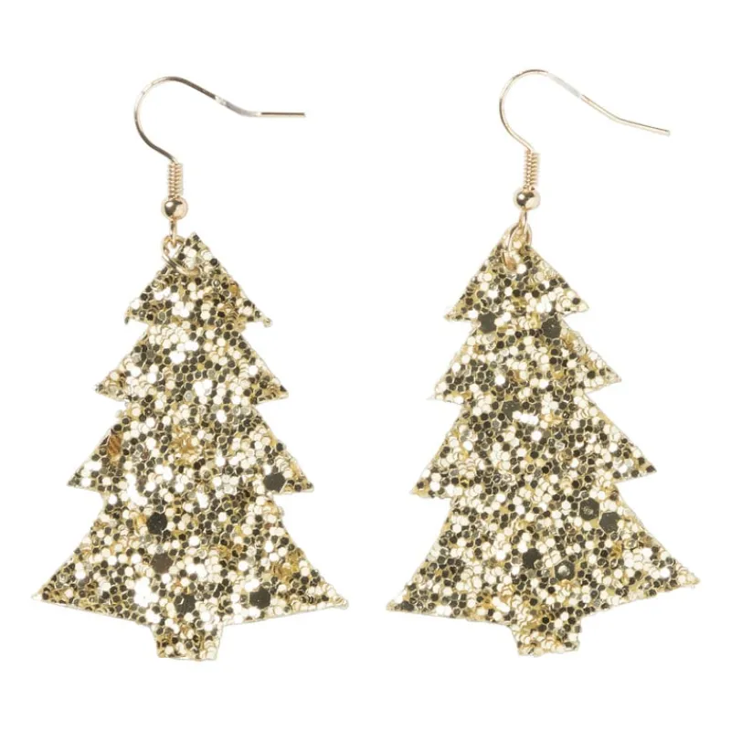 Xenos Kerstcadeaus-Oorbellen xmas tree - diverse kleuren