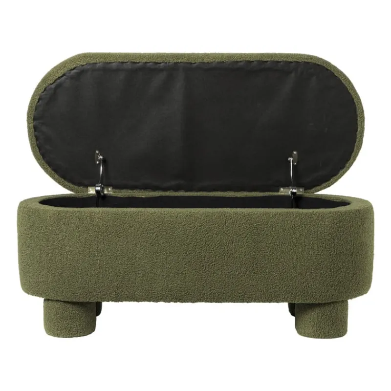 Xenos Bankjes-Opbergbank teddy dodo - groen - 43x100x42 cm
