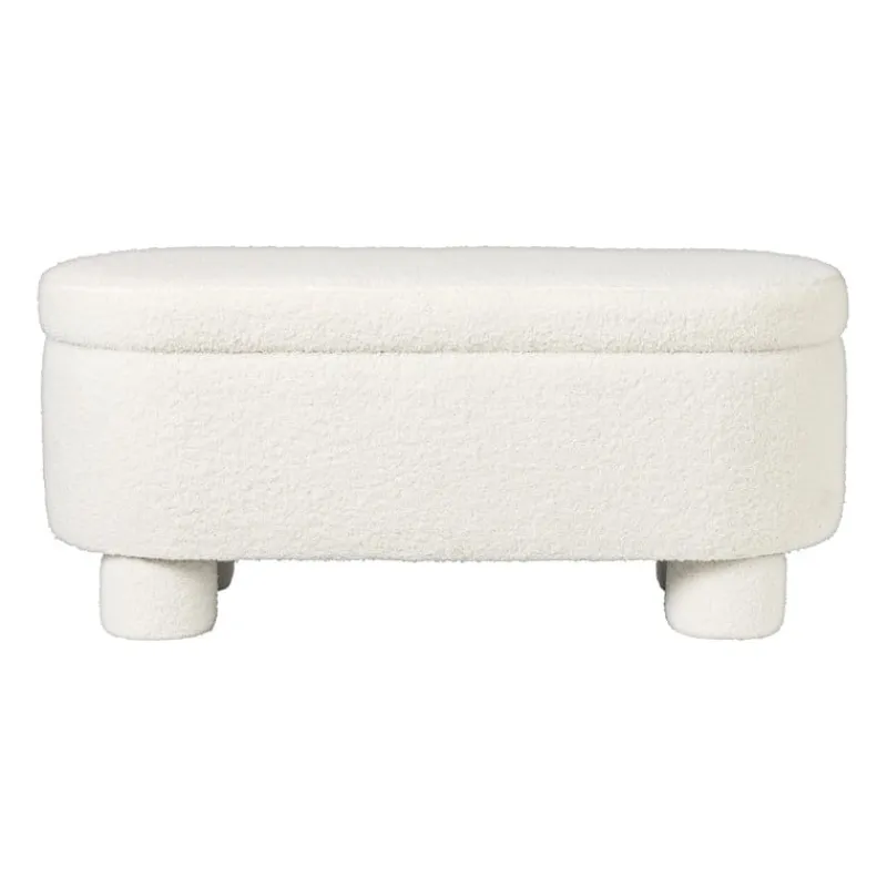 Xenos Bankjes-Opbergbank teddy dodo - wit - 43x100x42 cm