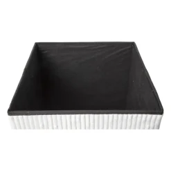 Xenos Opbergboxen-Opbergbox teddy rib vierkant - wit - 38x38x38 cm