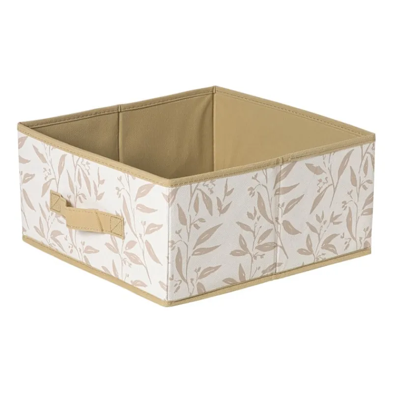 Xenos Opbergboxen-Opbergdoos leafs - bruin/beige - 15x30x30 cm