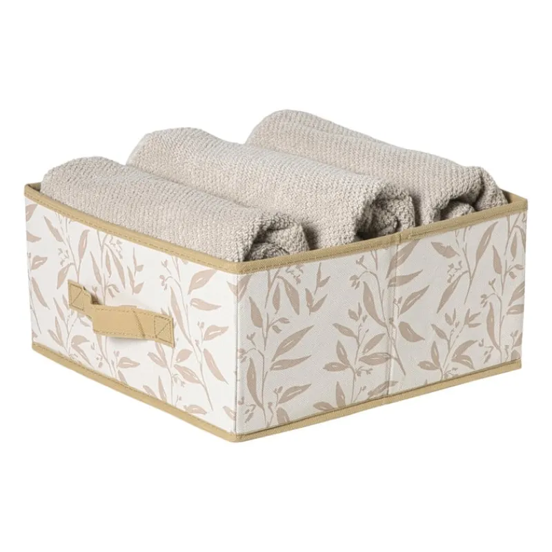 Xenos Opbergboxen-Opbergdoos leafs - bruin/beige - 15x30x30 cm