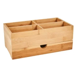 Xenos Sieraden Opbergen|Opbergboxen-Opberger met lade bamboe - 27x15x11 cm