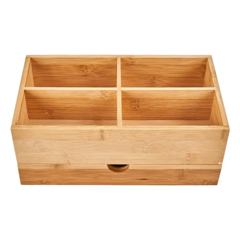 Xenos Sieraden Opbergen|Opbergboxen-Opberger met lade bamboe - 27x15x11 cm