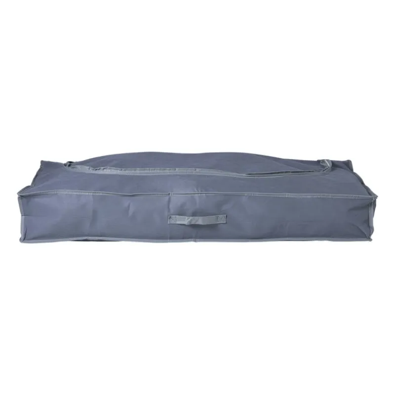 Xenos Opbergbakken-Opberghoes voor dekbed of kussens - grijs - 15x100x45 cm