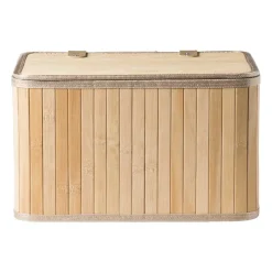 Xenos Manden|Manden-Opbergmand met deksel Oscar - 20x23x33 cm - naturel