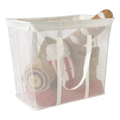 Xenos Opbergbakken|Opbergboxen-Opbergmand met handvatten - wit - 53x46x33 cm