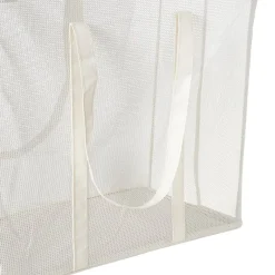 Xenos Opbergbakken|Opbergboxen-Opbergmand met handvatten - wit - 53x46x33 cm