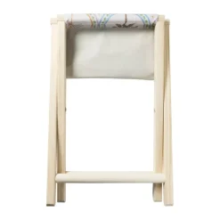 Xenos Strandaccessoires-Opvouwbaar strandkrukje palm - multikleur - 37x32x35 cm