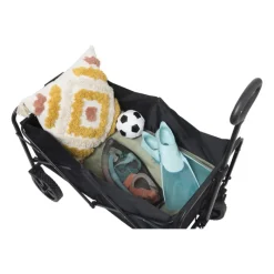 Xenos Festivals-Opvouwbare bolderkar - zwart - 103x54x108 cm