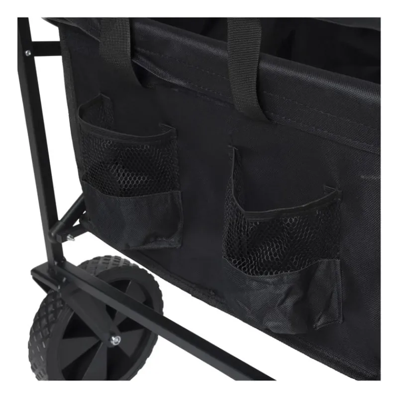 Xenos Festivals-Opvouwbare bolderkar - zwart - 103x54x108 cm