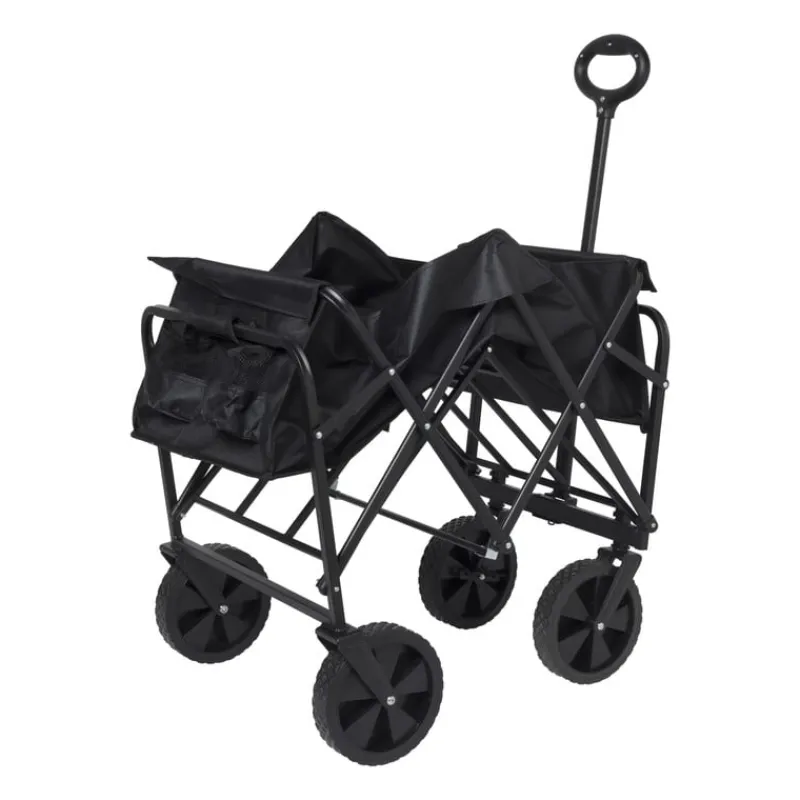 Xenos Festivals-Opvouwbare bolderkar - zwart - 103x54x108 cm