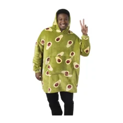 Xenos Winterartikelen-Oversized hoodie avocado - one size - polyester