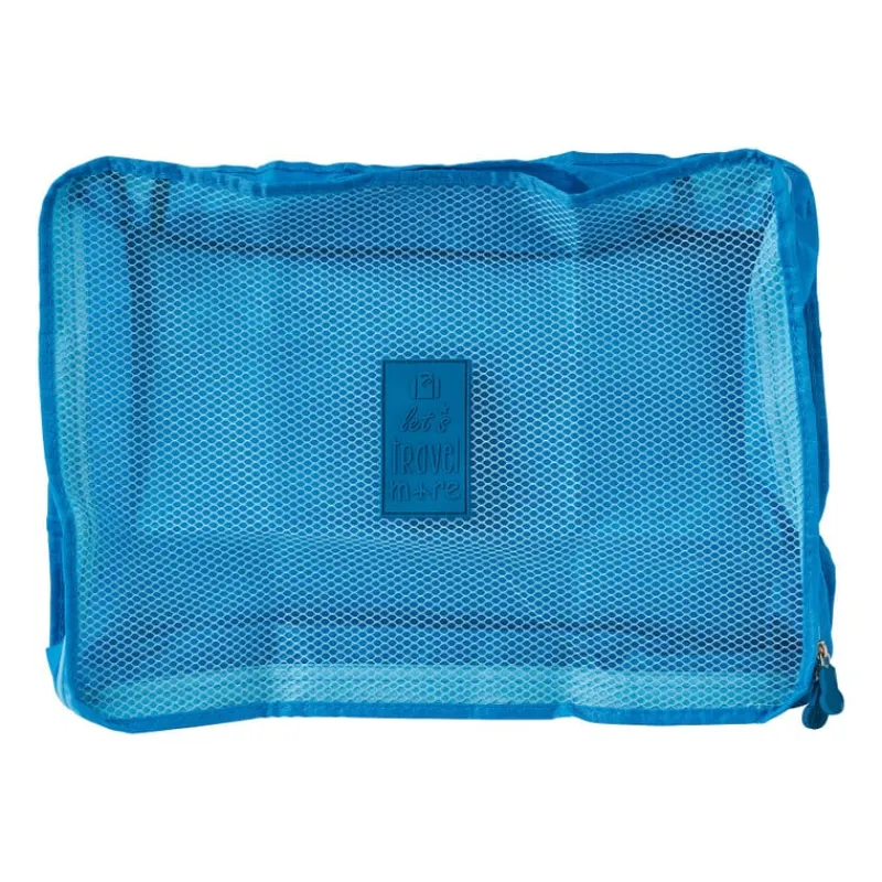 Xenos Koffer Organizers-Packing cubes - blauw - set van 3