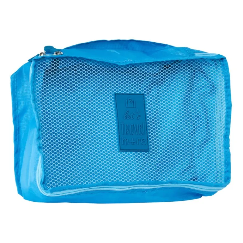 Xenos Koffer Organizers-Packing cubes - blauw - set van 3