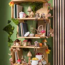 Xenos Decoratieve Beelden-Paddenstoel - hout - ø7x20 cm