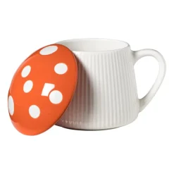 Xenos Mokken-Paddenstoel mok - oranje - 350 ml