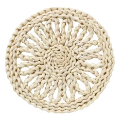 Xenos Onderzetters-Panonderzetter bloem rond - mais - ø20 cm