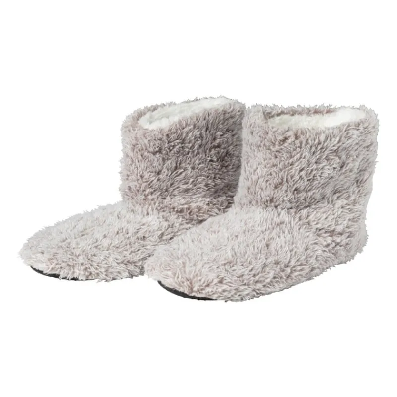 Xenos Winterartikelen-Pantoffels gemeleerd - lichtgrijs - maat 37-38