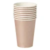 Xenos Wegwerpservies-Papieren bekers - roségoudkleurig - set van 8