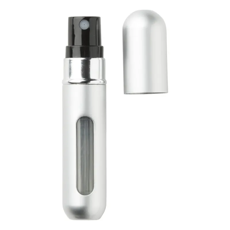 Xenos Reisflesjes|Kerstcadeaus-Parfum dispenser - zilverkleurig - 5 ml