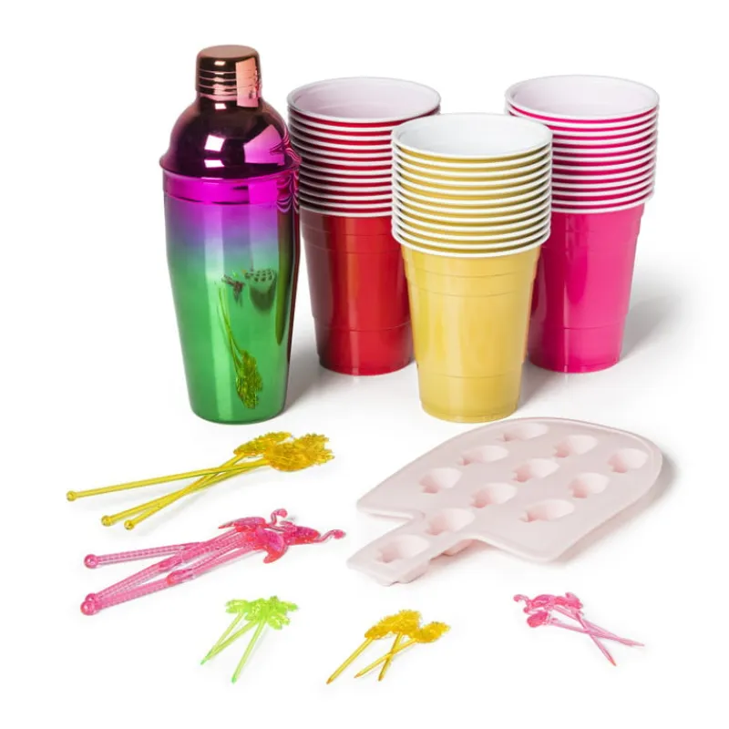 Xenos Wegwerpservies|Babyshower-Partycup roze - 530 ml - 12 stuks