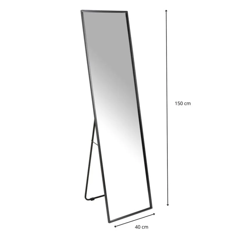 Xenos Passpiegels-Passpiegel Basix - zwart - 40x150 cm