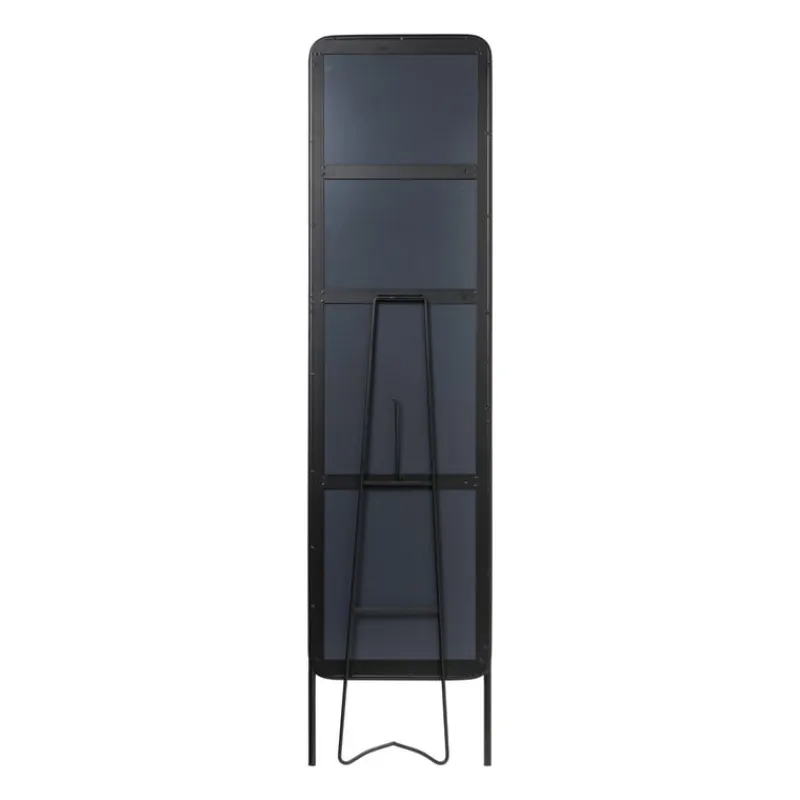 Xenos Passpiegels-Passpiegel metaal - zwart - 132x37.5x46 cm