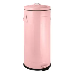 Xenos Pedaalemmers|Prullenbakken-Pedaalemmer retro look - roze - 30 liter