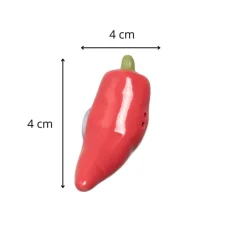 Xenos Keukengerei-Peper- of zoutvaatje peper - rood - 4x4x4 cm
