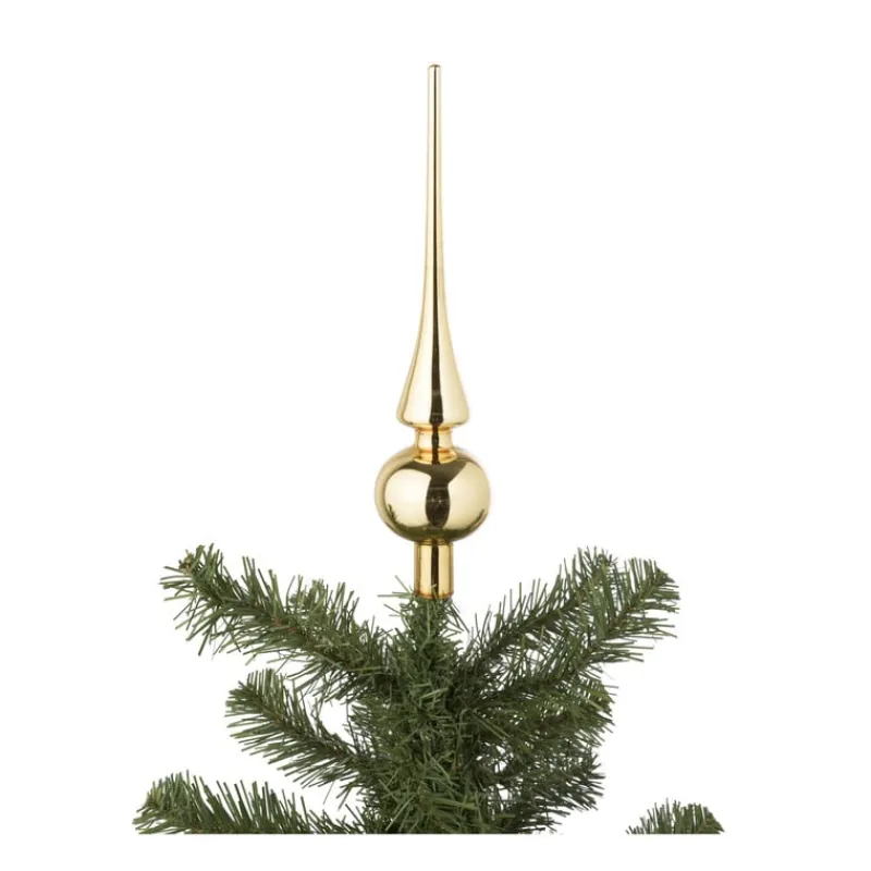 Xenos Kerstpieken-Piek - goud - 7x7x26 cm