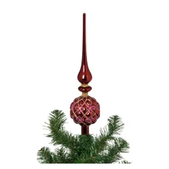 Xenos Kerstpieken-Piek shiny - rood