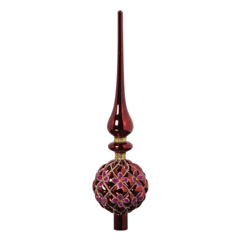 Xenos Kerstpieken-Piek shiny - rood