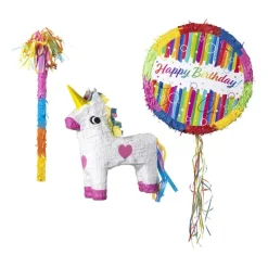 Xenos Piñatas-Pinata xl unicorn - wit - 45x30x10 cm