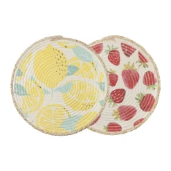 Xenos Placemats-Placemat aardbei - ø38 cm