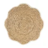 Xenos Placemats-Placemat bloem wit - zeegras - ø38 cm