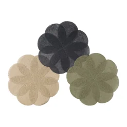 Xenos Kerst|Placemats-Placemat 3D bloem - bruin - ø38 cm
