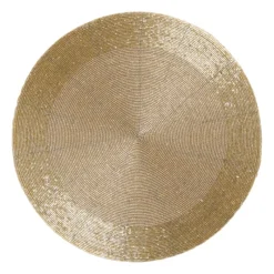 Xenos Placemats-Placemat kraaltjes - goud - ø33 cm