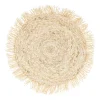 Xenos Placemats-Placemat rond met franjes - ⌀38 cm