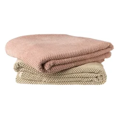 Xenos Plaids-Plaid blokje - blush - 130x160 cm