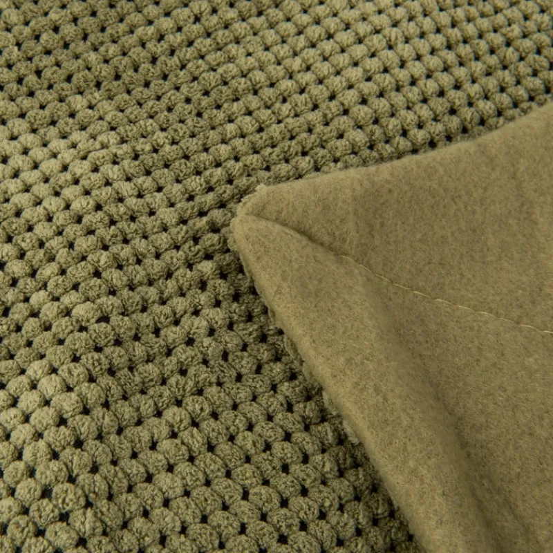 Xenos Plaids-Plaid blokje - groen - 130x160 cm