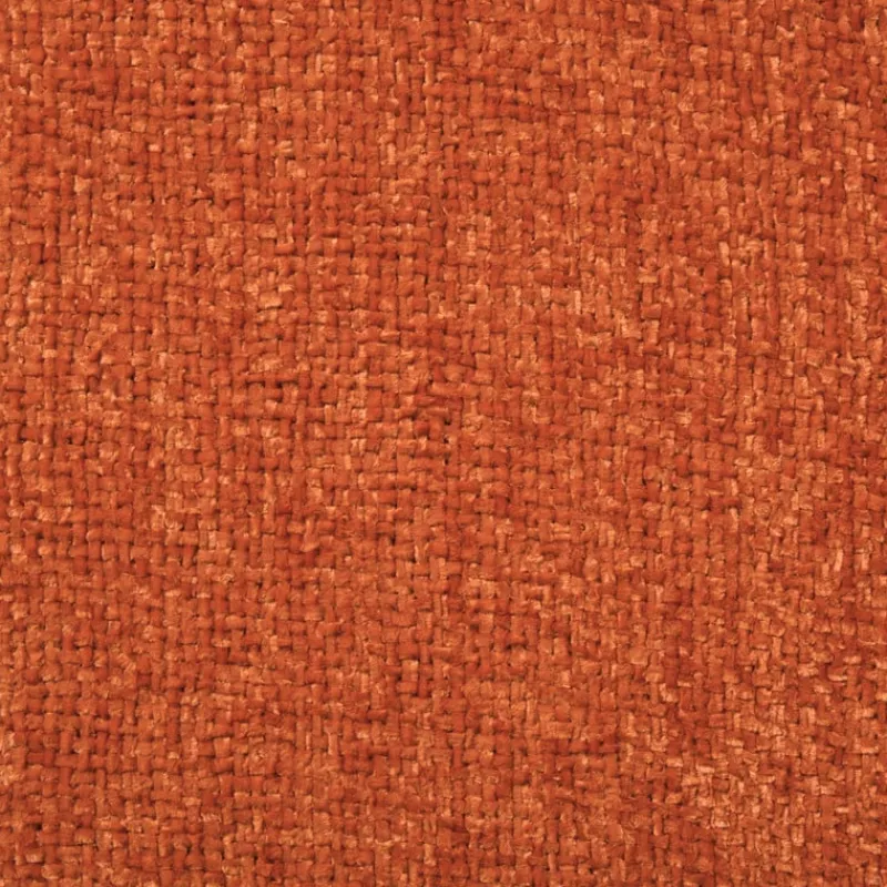 Xenos Plaids-Plaid chenille met kwastjes Marianne - oranje - 170x130 cm