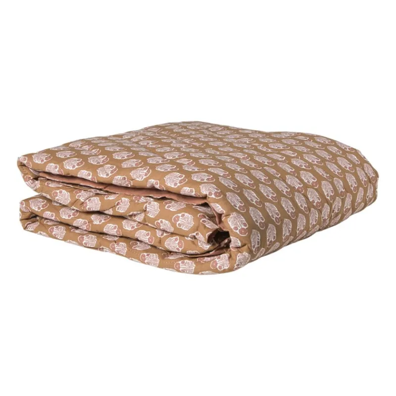 Xenos Plaids-Plaid quilted bloem - roze/rood - 170x130 cm