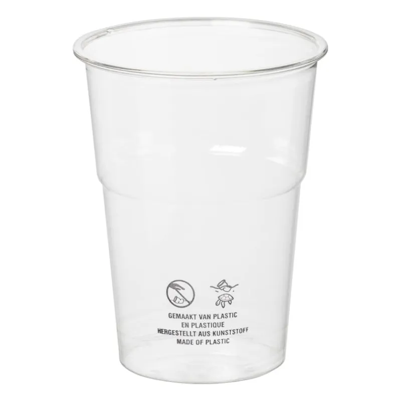 Xenos Festivals|Wegwerpservies-Plastic bierglazen - 250 ml - set van 12