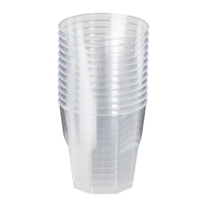 Xenos Wegwerpservies-Plastic glazen - 160 ml - set van 12