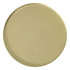Xenos Kaarsenplateaus-Plateau rond - goud - ø25x1.5 cm